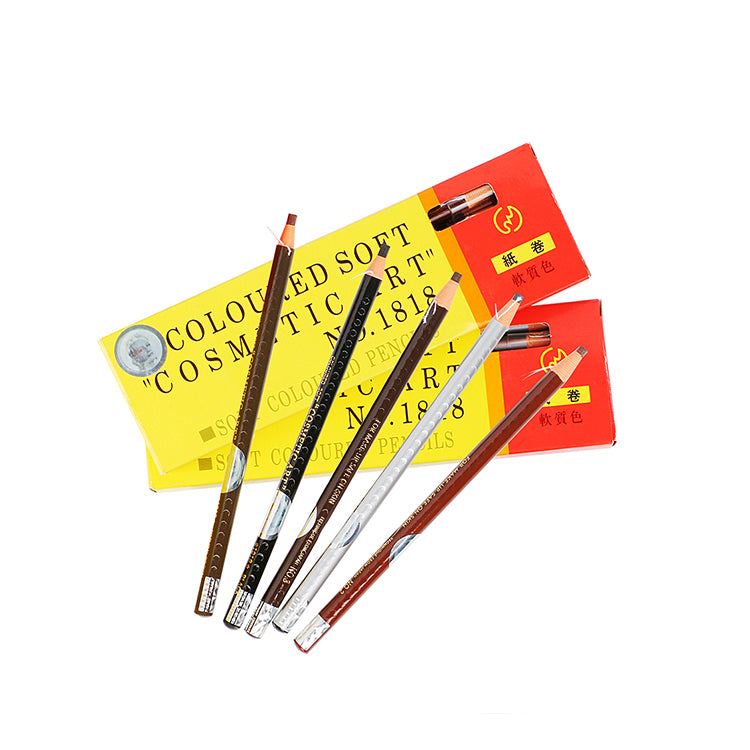 PULL EYEBROW PENCIL 6  COLORS (12PCS/BOX) - CharmingTattooSupply